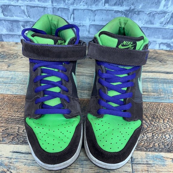 Nike Dunk SB Mid Donatello Baroque Brown Radiant Green 314383-231 Mens Size 10 - Picture 4 of 12